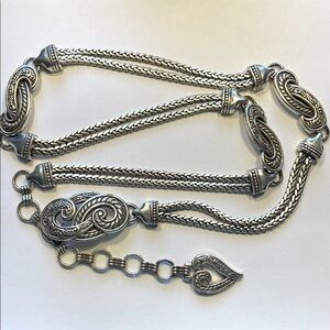 Brighton Intricate Silver BALI HAI Chain Belt